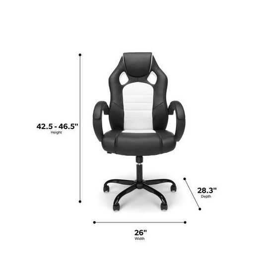 Essentials Collection High-Back Gaming Chair, Padded Loop Arms (ESS-3083HB)