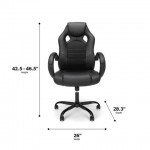 Essentials Collection High-Back Gaming Chair, Padded Loop Arms (ESS-3083HB)