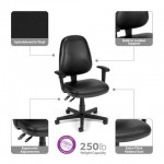 OFM 119-VAM-AA Straton Series Anti-Microbial/Anti-Bacterial Vinyl Task Chair with Arms