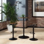 OFM 161 Collection Industrial Modern 2 Pack Backless 23" to 32" Height Adjustable Bar Stool (161-2332)