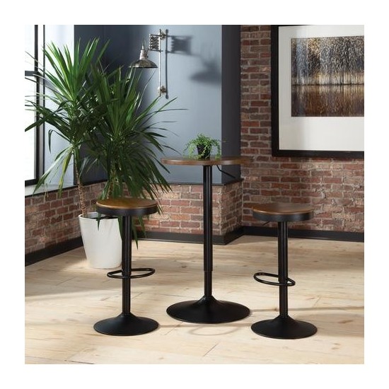 OFM 161 Collection Industrial Modern 2 Pack Backless 23" to 32" Height Adjustable Bar Stool (161-2332)
