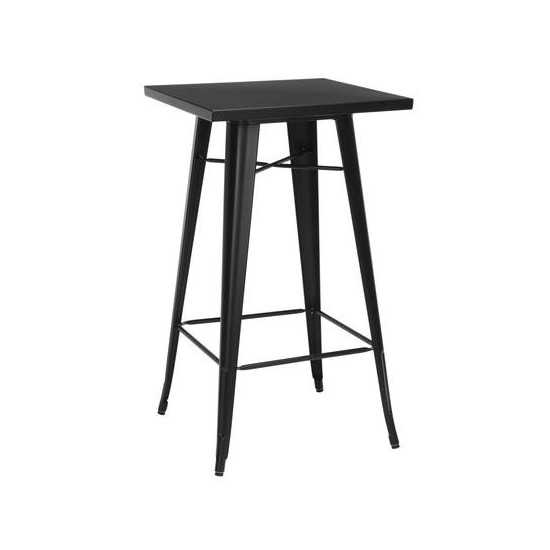 OFM 161 Collection Industrial Modern 24" Square Bar Table with Footring, Galvanized Steel Indoor/Outdoor Table (161-BT24)