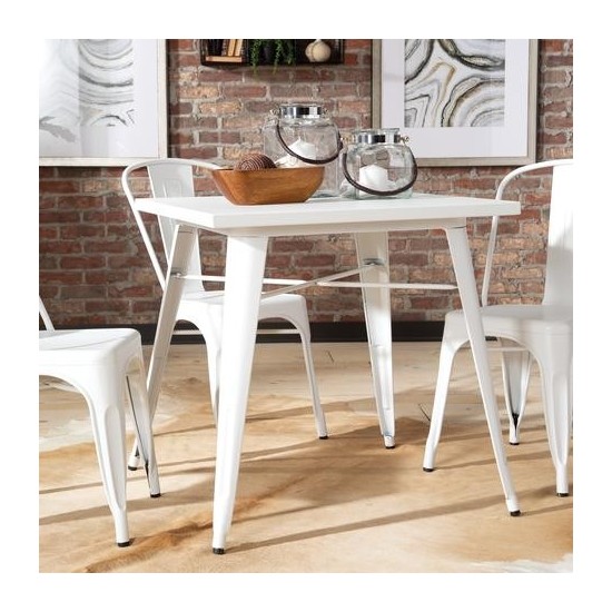 OFM 161 Collection Industrial Modern 30" Square Dining Table, Galvanized Steel Indoor/Outdoor Table (161-T30)