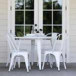OFM 161 Collection Industrial Modern 30" Square Dining Table, Galvanized Steel Indoor/Outdoor Table (161-T30)