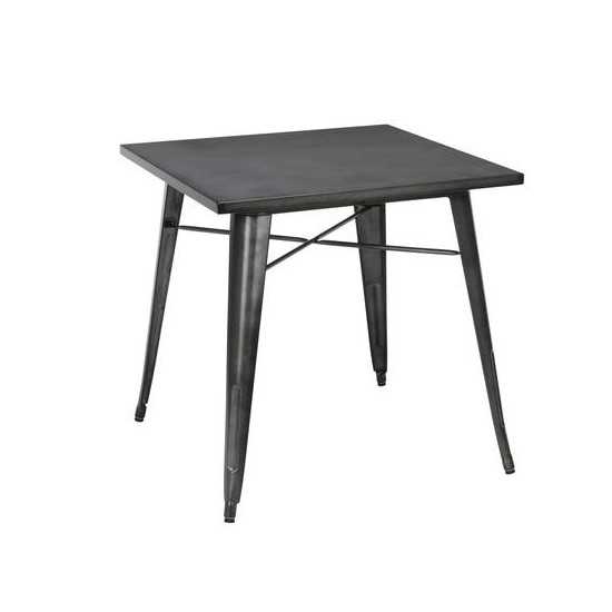 OFM 161 Collection Industrial Modern 30" Square Dining Table, Galvanized Steel Indoor/Outdoor Table (161-T30)