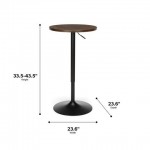 OFM 161 Collection Industrial Modern 33" to 42" Height Adjustable Pub Table (161-T3342)