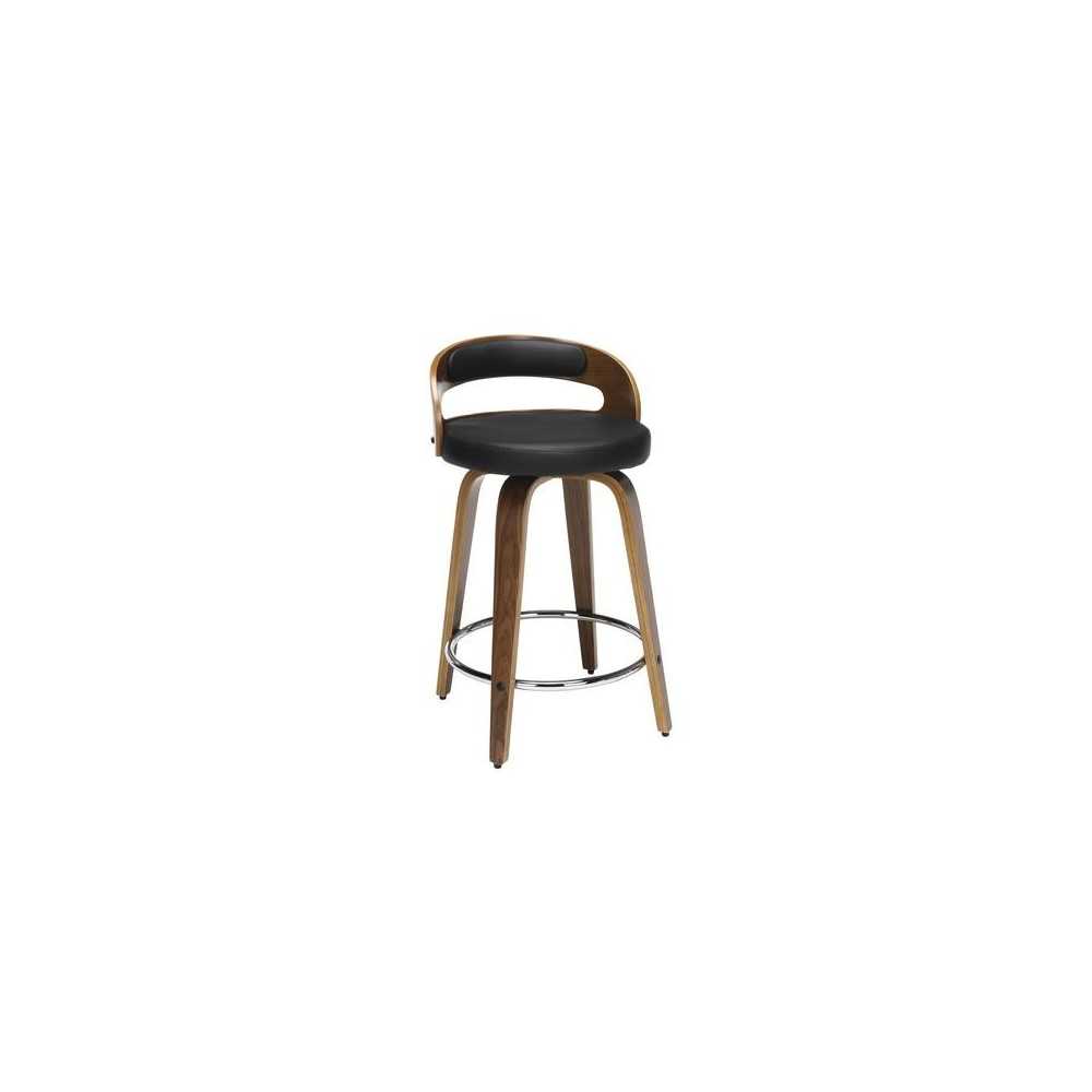 OFM 161 Collection Mid Century Modern 24" Low Back Bentwood Frame Swivel Seat Stool with Vinyl Back and Seat Cushion OFM 161 Collection Mid Century Modern 24" Low Back Bentwood Frame Swivel Seat Stool with Vinyl Back and Seat Cushion