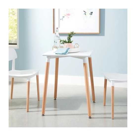 OFM 161 Collection Mid Century Modern 24" Square Bistro Table, Solid Wood Legs (161-PT2424)