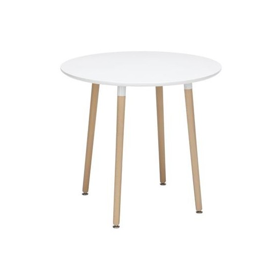 OFM 161 Collection Mid Century Modern 32" Round Bistro Table, Solid Wood Legs (161-PT32)