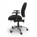 OFM 24 Hour Big and Tall Ergonomic Task Chair - Computer Desk Swivel Chair with Arms, Black (247)