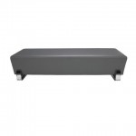 OFM Axis Series Contemporary Triple Seating Bench, Textured Vinyl with Chrome Base (4003C)
