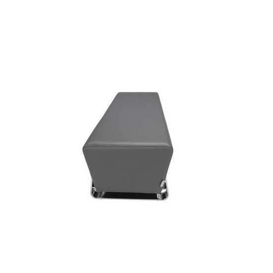 OFM Axis Series Contemporary Triple Seating Bench, Textured Vinyl with Chrome Base (4003C)