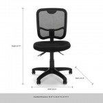 OFM Comfort Series Ergonomic Mesh Mid Back Armless Task Chair (130)