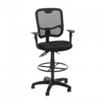 OFM Comfort Series Ergonomic Mesh Swivel Task Chair with Arms and Drafting Kit, Mid Back (130-AA3-DK)