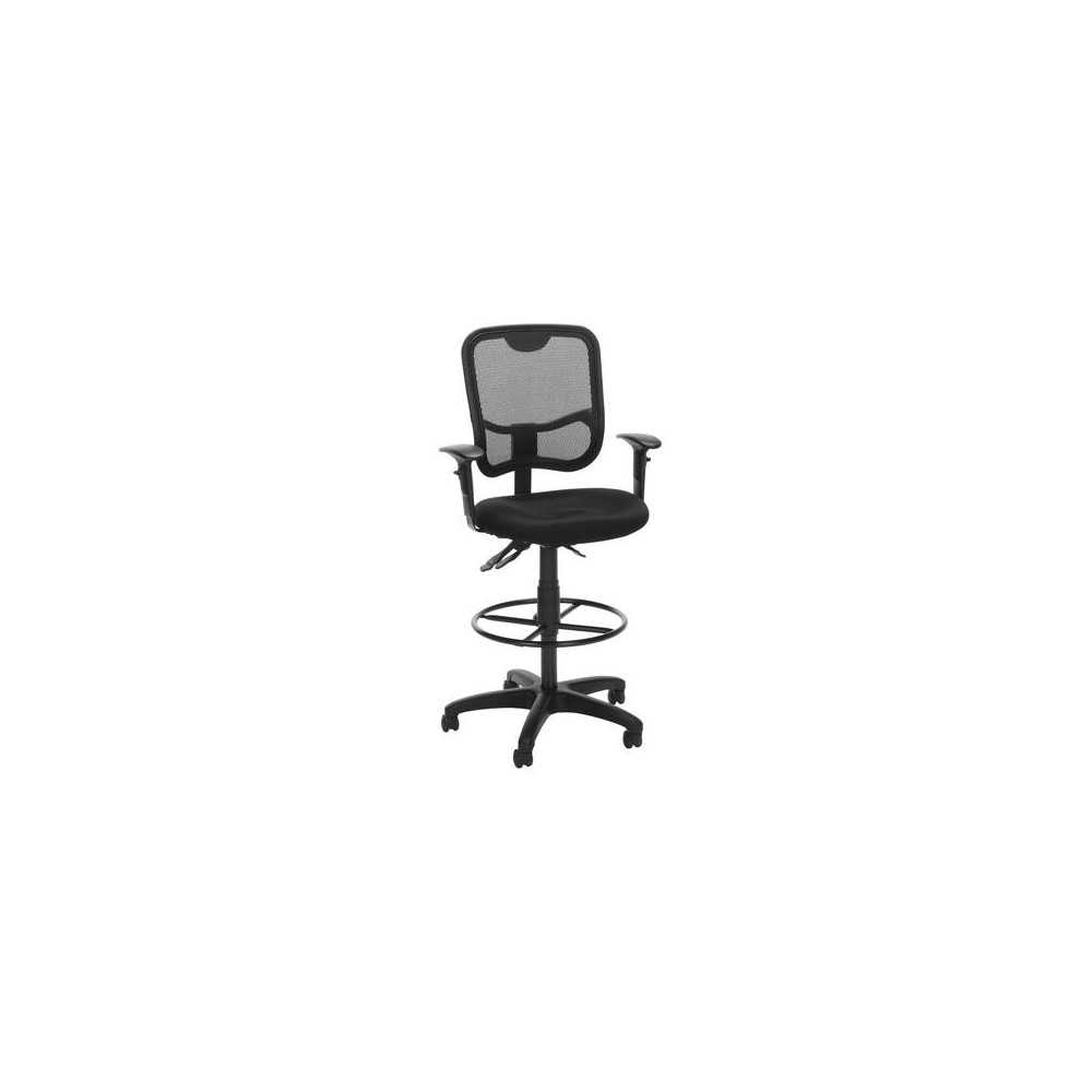 OFM Comfort Series Ergonomic Mesh Swivel Task Chair with Arms and Drafting Kit, Mid Back (130-AA3-DK)