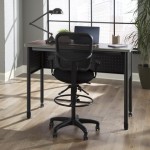 OFM Comfort Series Ergonomic Mesh Swivel Task Chair with Arms and Drafting Kit, Mid Back (130-AA3-DK)