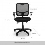 OFM Comfort Series Ergonomic Mesh Swivel Task Chair with Arms, Mid Back (130-AA3)