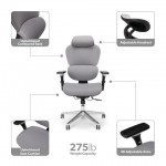 OFM Ergo Fabric Upholstered Office Chair with Optional Headrest, Lumbar Support (540-F)