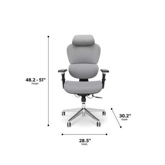 OFM Ergo Fabric Upholstered Office Chair with Optional Headrest, Lumbar Support (540-F)