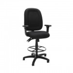 OFM Ergonomic Task Chair with Arms and Drafting Kit, Mid Back (125-DK)