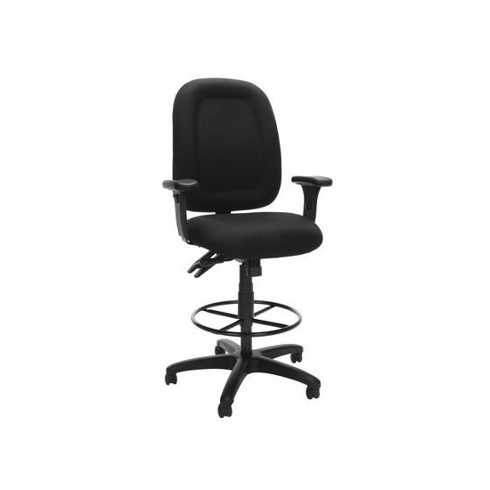 OFM Ergonomic Task Chair with Arms and Drafting Kit, Mid Back (125-DK)