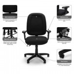 OFM Ergonomic Task Chair with Arms, Mid Back (125)