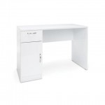 OFM Essentials Collection 44" Single Pedestal Office Desk with Drawer and Cabinet (ESS-1015)