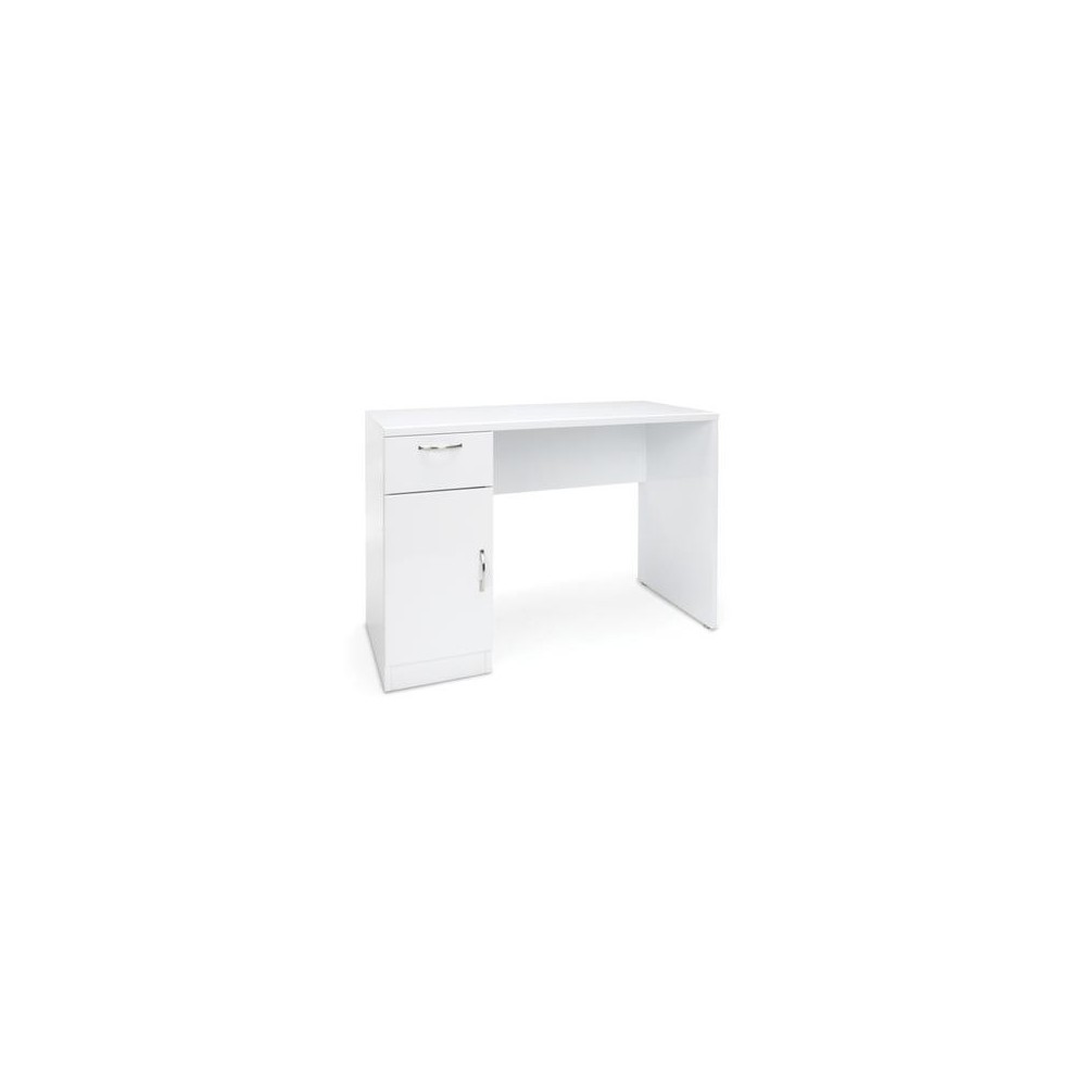 OFM Essentials Collection 44" Single Pedestal Office Desk with Drawer and Cabinet (ESS-1015)