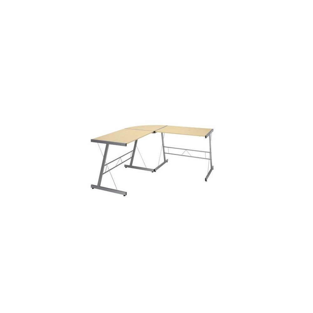 OFM Essentials Collection 60" Metal Frame L-Shaped Desk, Corner Computer Desk (ESS-1021)