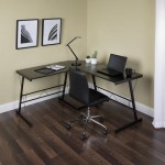 OFM Essentials Collection 60" Metal Frame L-Shaped Desk, Corner Computer Desk (ESS-1021)