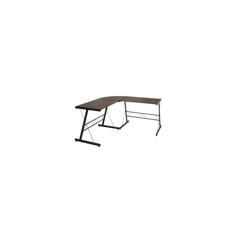 OFM Essentials Collection 60" Metal Frame L-Shaped Desk, Corner Computer Desk (ESS-1021)