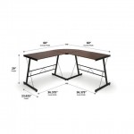 OFM Essentials Collection 60" Metal Frame L-Shaped Desk, Corner Computer Desk (ESS-1021)