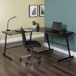 OFM Essentials Collection 60" Metal Frame L-Shaped Desk, Corner Computer Desk (ESS-1021)