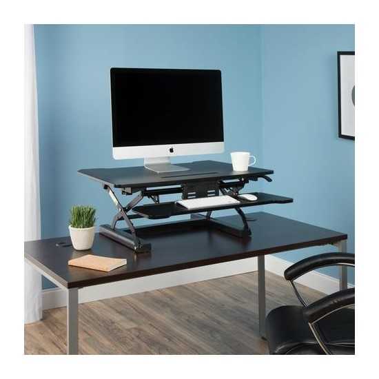 OFM Essentials Collection Adjustable Desktop Riser, Standing Desk Converter (ESS-5136)