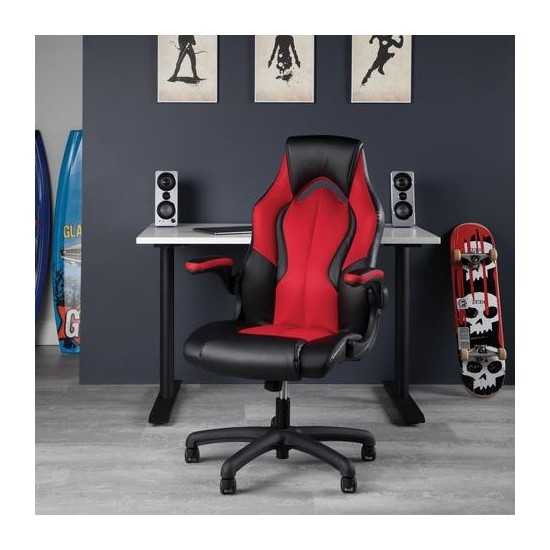 OFM Essentials Collection High-Back Racing Style Bonded Leather Gaming Chair (ESS-3086)