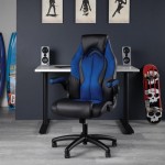 OFM Essentials Collection High-Back Racing Style Bonded Leather Gaming Chair (ESS-3086)