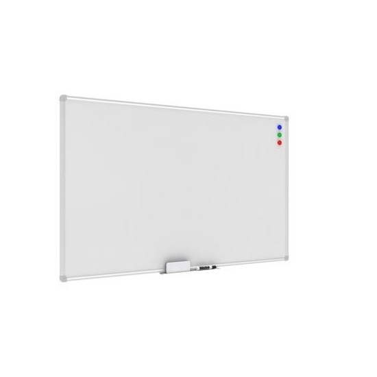 OFM Essentials Collection Magnetic Whiteboard with Aluminum Frame and Tray, 47 x 30 (ESS-8501)