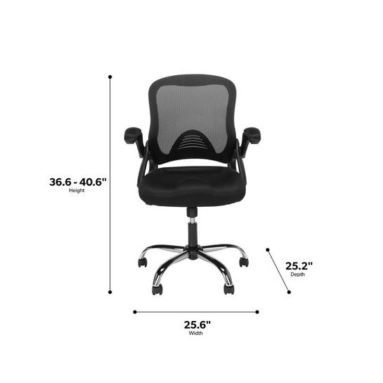 OFM Essentials Collection Mesh Back Office Chair, Task Chair with Flip-up Arms (ESS-3013)