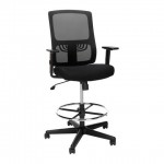 OFM Essentials Collection Mid Back Mesh Drafting Chair, Drafting Stool, Lumbar Support (ESS-3047)