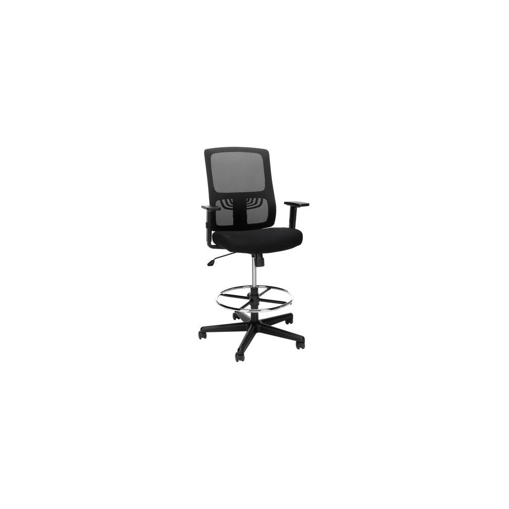 OFM Essentials Collection Mid Back Mesh Drafting Chair, Drafting Stool, Lumbar Support (ESS-3047)