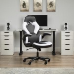 OFM Essentials Collection Racing Style Bonded Leather Gaming Chair (ESS-3085)