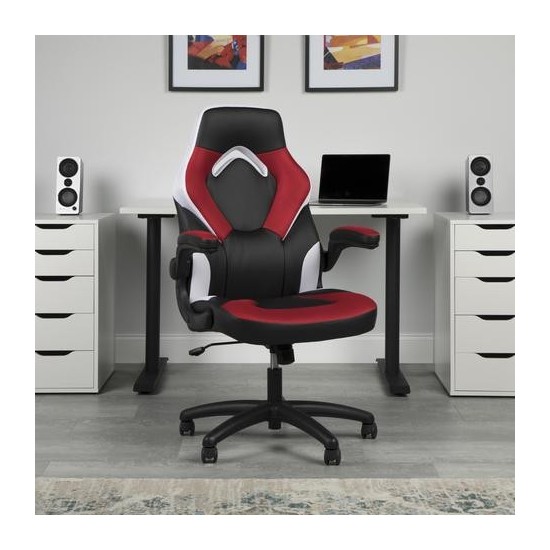 OFM Essentials Collection Racing Style Bonded Leather Gaming Chair (ESS-3085)