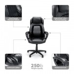 OFM Essentials Collection Racing Style SofThread Leather High Back Office Chair (ESS-6060)