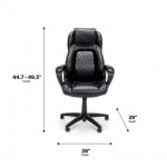 OFM Essentials Collection Racing Style SofThread Leather High Back Office Chair (ESS-6060)