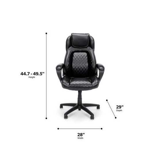 OFM Essentials Collection Racing Style SofThread Leather High Back Office Chair (ESS-6060)