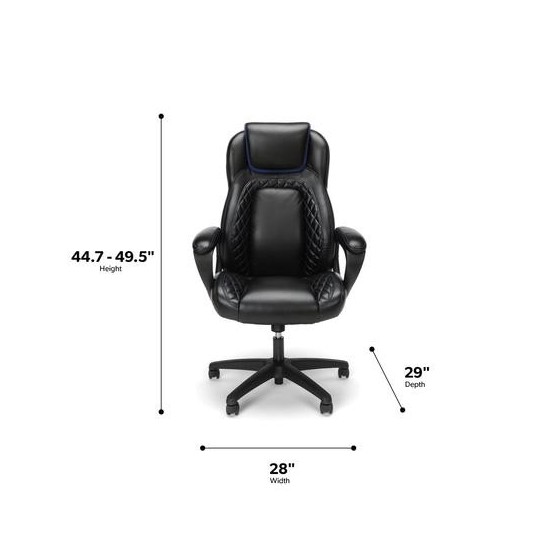 OFM Essentials Collection Racing Style SofThread Leather High Back Office Chair (ESS-6060)