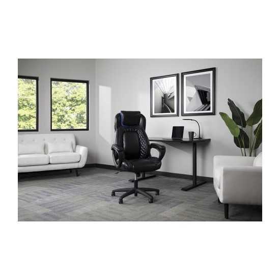 OFM Essentials Collection Racing Style SofThread Leather High Back Office Chair (ESS-6060)