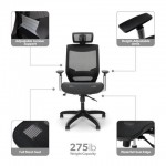 OFM Full Mesh Office Chair with Headrest, Lumbar Support (525)