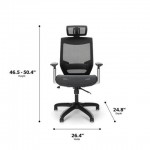 OFM Full Mesh Office Chair with Headrest, Lumbar Support (525)