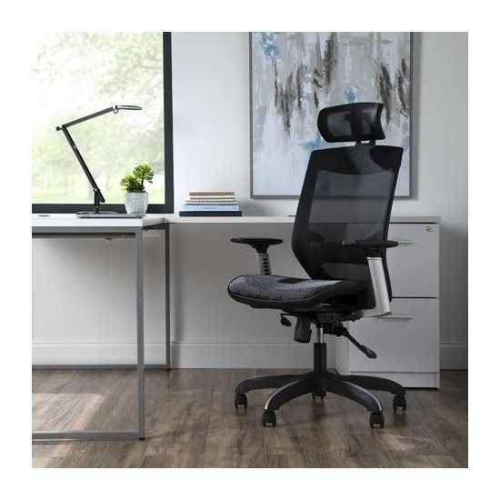 OFM Full Mesh Office Chair with Headrest, Lumbar Support (525)